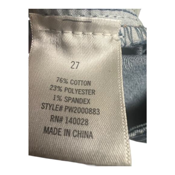 Harper Heritage Women's Jeans Size 27 Blue Mid Rise Skinny Distressed Raw Hem - Picture 5 of 6